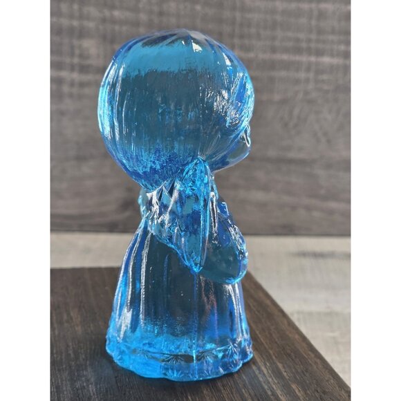 Angel Mosser Glass 1970s Blue Singing Winged 4" Paperweight Figure 76.8 - Picture 8 of 15